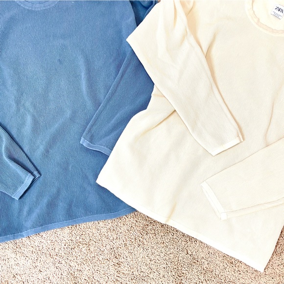Bundle of 2 Zara mens long sleeve sweaters - Picture 2 of 2